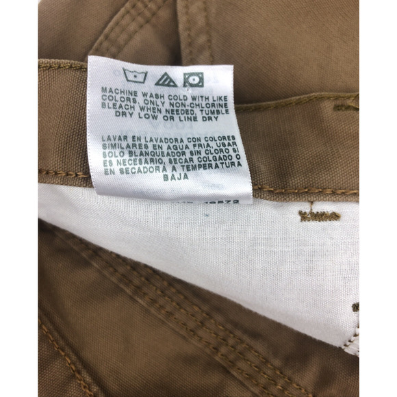 Wrangler Rustler Men's Carpenter Shorts Size 46 Loose Fit Canvas Denim Brown - Picture 10 of 16